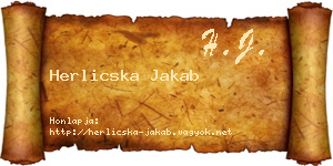 Herlicska Jakab névjegykártya